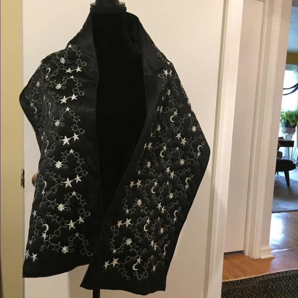 Black satin-y evening wrap